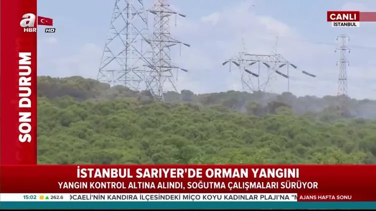 İstanbul Sarıyer'de orman yangını