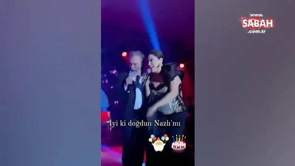 Kızlarının doğum gününde Aşkın Nur Yengi ve Haluk Bilginer beraber sahneye çıktı | Video