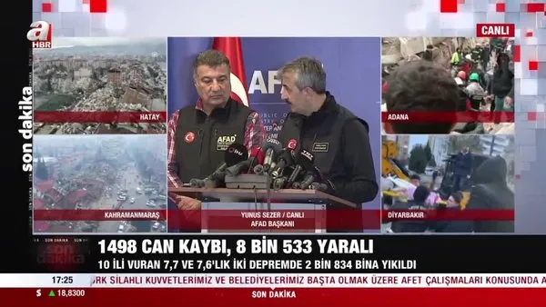 AFAD Başkanı Yunus Sezer'den 7,7 ve 7,6'lık deprem açıklaması!