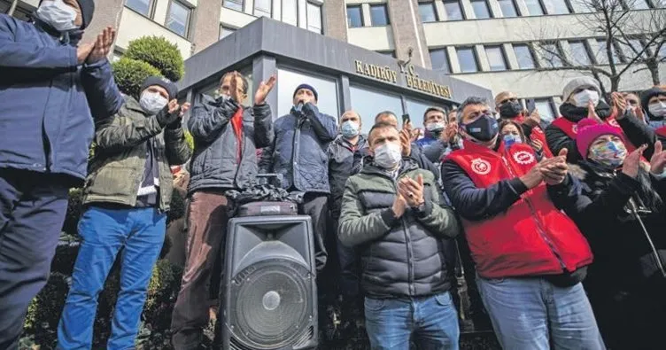 Kadıköy Belediyesi işçileri greve başladı