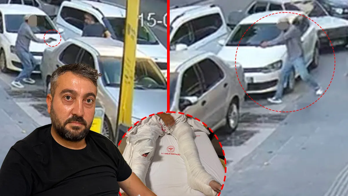 Elinde pasta olan bir adamın silahlı saldırıya uğradığı anı gösteren temsili görsel.