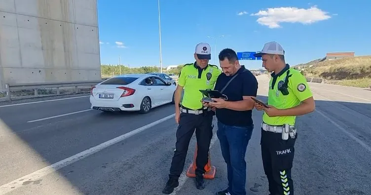 Kilit Kavşak’ta dronlu trafik denetimi