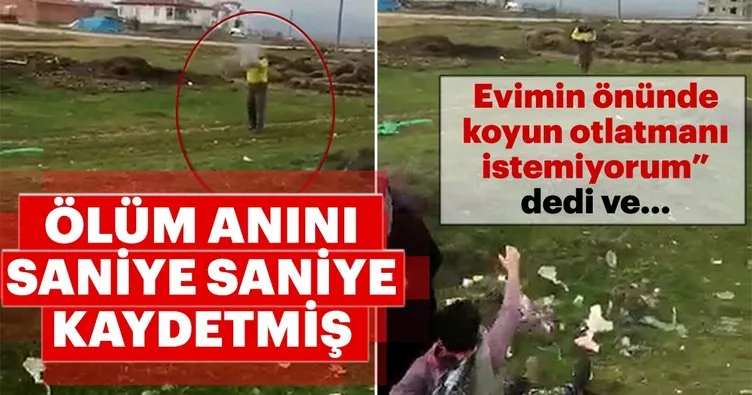 Öldürülen çiftçi, katilini ve olay anını kaydetmiş