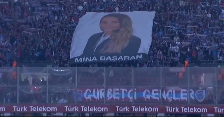 Trabzonspor taraftarı Mina Başaran’ı unutmadı