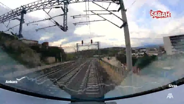 Ankara-Sivas Hızlı Tren Hattı'nda 2 saat süren seyahat 2 dakikalık videoda