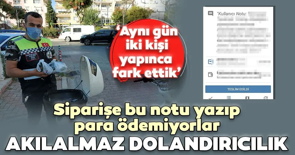 Yemek Siparisinde Akilalmaz Dolandiricilik Siparise Bu Notu Yazip Para Odemiyorlar En Son Haber