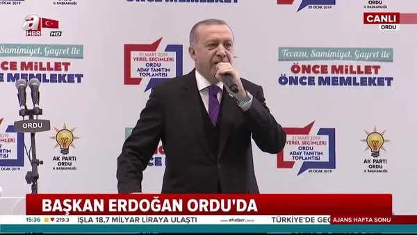 Cumhurbaşkanı Erdoğan Ordu'da aday tanıtım toplantısında açıklamalarda bulundu
