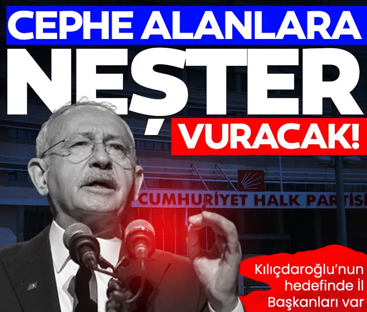 Cephe alanlara neşter vuracak