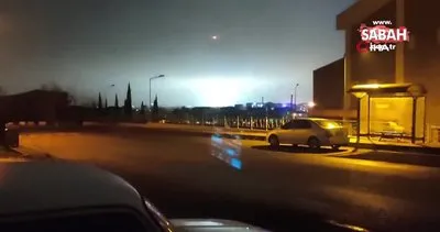 Gecenin karanlığını trafo patlaması böyle aydınlattı | Video