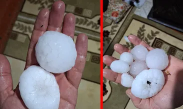 Diyarbakır’da ceviz büyüklüğünde dolu