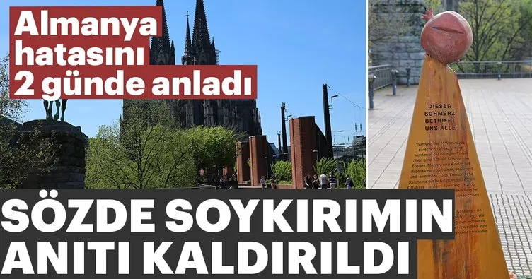 Almanya’da yasadışı sözde Ermeni soykırım anıtı kaldırıldı