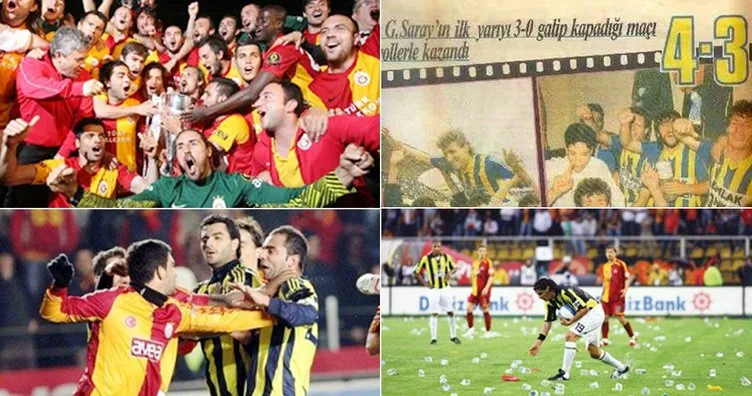 Unutulmaz Galatasaray-Fenerbahçe maçları! Kavgalar, kupalar, sulu derbi...
