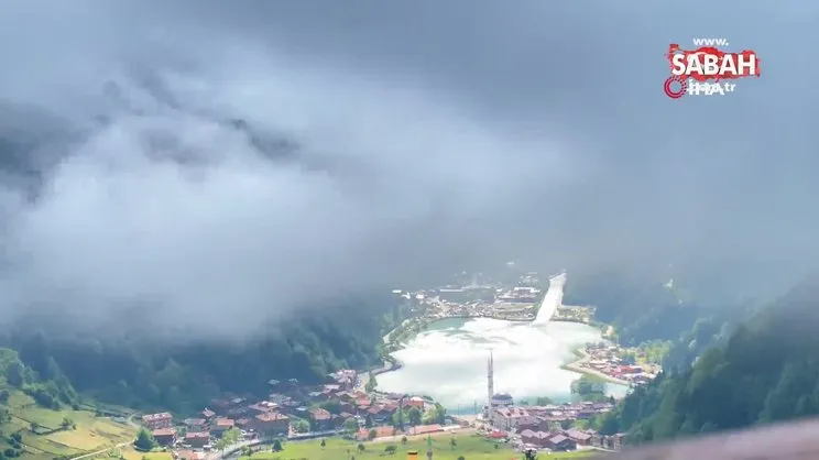 Uzungöl’de bulutların dansı böyle görüntülendi | Video