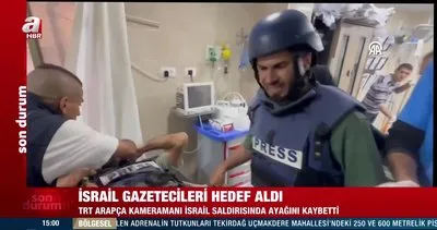 İsrail ordusu gazetecilere saldırdı! TRT Arapça kameramanı ayağını kaybetti | Video
