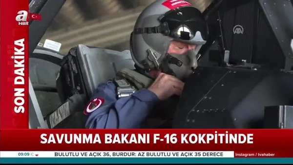 Son dakika haberi | Milli Savunma Bakanı Hulusi Akar F-16 kokpitinde! | Video