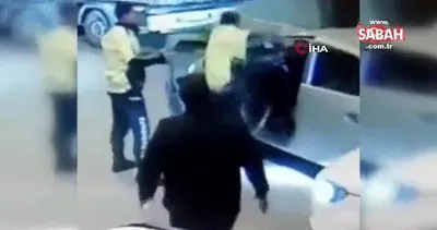 ‘Dur’ ihtarına uymayan ehliyetsiz sürücü, polis tarafından darp edildi | Video