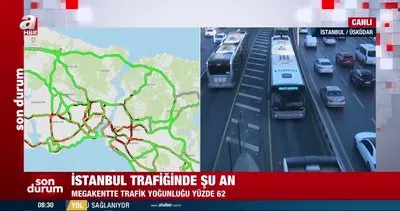İstanbul trafiğinde yoğunluk yüzde 62’ye ulaştı | Video