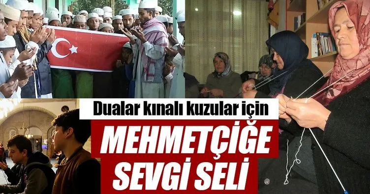 Mehmetçiğe sevgi seli