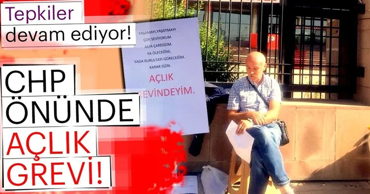 Son dakika…CHP önünde açlık grevi