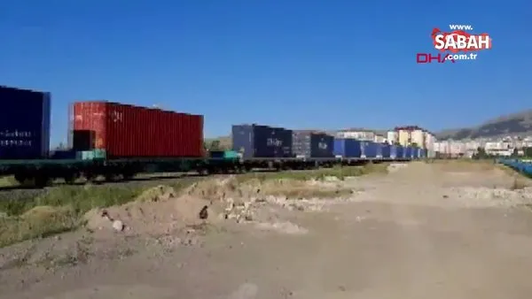 Çin'den yola çıkan bin 56 metrelik yük treni Kocaeli'ne ulaştı | Video