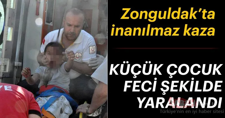 Zonguldak’ta inanılmaz kaza! Bisikletten düşen çocuk feci şekilde yaralandı