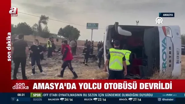 SON DAKİKA | Amasya'da otobüs devrildi! 6 ölü, 35 yaralı... Olay yerinden ilk görüntüler