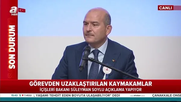 Son dakika haberi: İçişleri Bakanı Süleyman Soylu'dan görevden uzaklaştırılan kaymakamlar ile ilgili flaş açıklama | Video