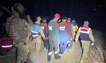 Tunceli'de kayalıklardan düşerek ayağını kıran kadının imdadına ekipler yetişti #tunceli