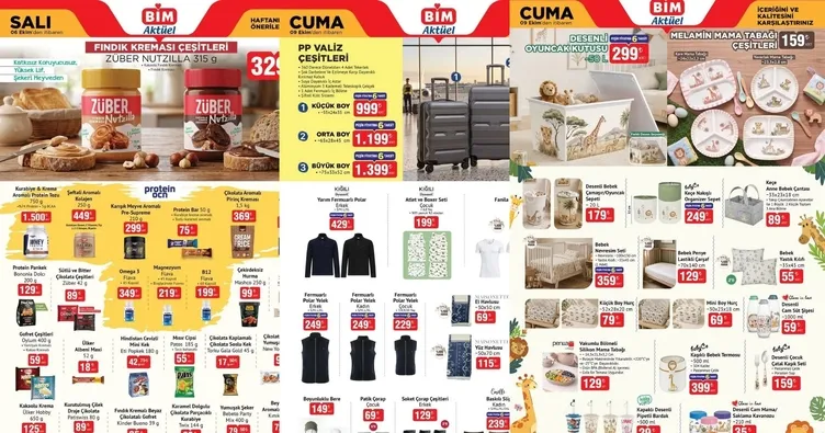 BİM AKTÜEL 6-9 EKİM KATALOĞU: BİM aktüel indirimlerinde: Mini ütü masası, valiz çeşitleri, balık tavası...