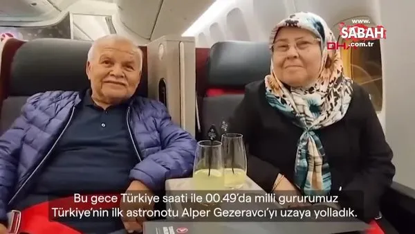 THY uçağında Gezeravcı ailesini gururlandıran anons | Video