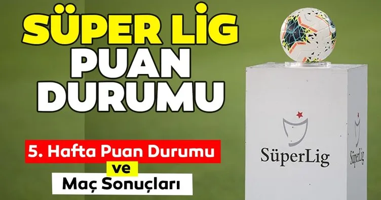 Son Dakika Süper Lig Puan Durumu | TFF ile 5. Hafta güncel Süper Lig Puan Durumu sıralaması tablosu nasıl? ve 5. Hafta maç sonuçları - 6. Hafta fikstürü