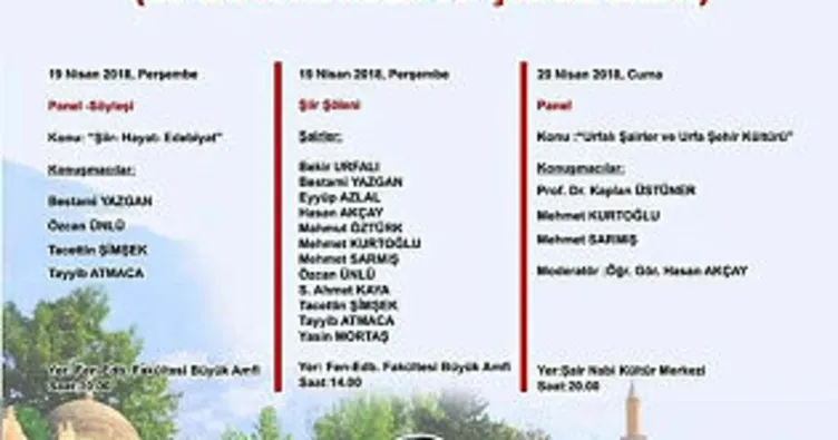 HRÜ’de şiir ve edebiyat günleri başlıyor