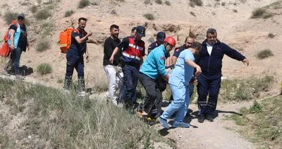 Kapadokya’ya gelen turist dengesini kaybederek 3 metre aşağıya düştü #nevsehir