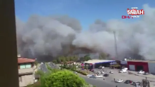 Son dakika haberi... Hatay'daki yerleşim yerlerine sıçrayan orman yangınına helikopterli müdahale | Video