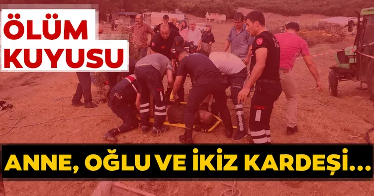 Son dakika haberi: Ölüm kuyusu!  Anne, oğlu ve ikiz kardeşinden çok acı haber