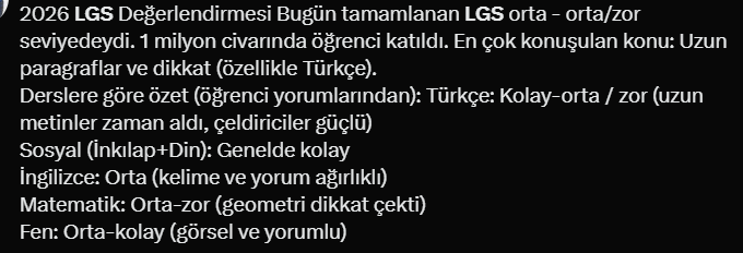LGS sınav yorumları 2026: LGS nasıldı, zor muydu kolay mıydı, nasıl ...