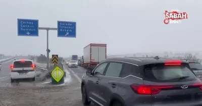 İstanbul’u Karadeniz’e bağlayan D-100 kara yolunda ulaşıma kar engeli