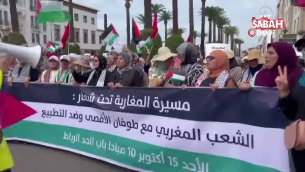Fas’ta Filistin’e destek protestosu