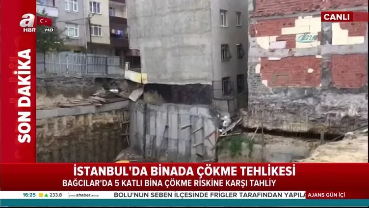 Bağcılar'da bina boşaltıldı