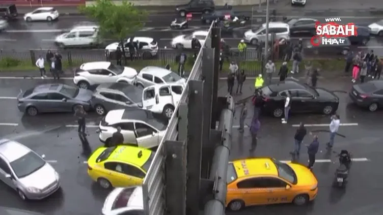 Beşiktaş'ta zincirleme kaza! Çok sayıda araç birbirine girdi