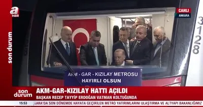 AKM-Gar-Kızılay hattı açıldı! Başkan Erdoğan vatman koltuğunda... | Video
