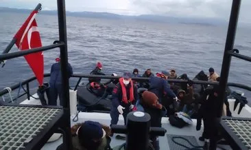 İzmir açıklarında 40 göçmen kurtarıldı #izmir