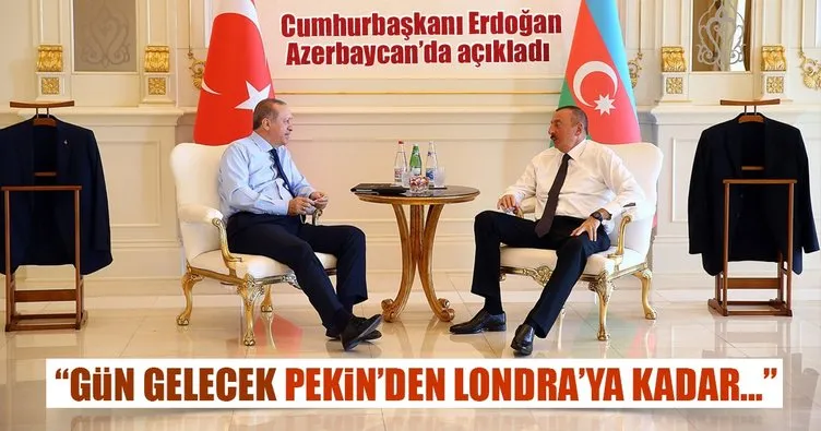 Cumhurbaşkanı Erdoğan’dan Azerbaycan’da önemli açıklamalar