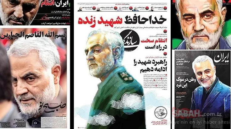 İran’daki Kasım Süleymani öfkesi gazete manşetlerine yansıdı!