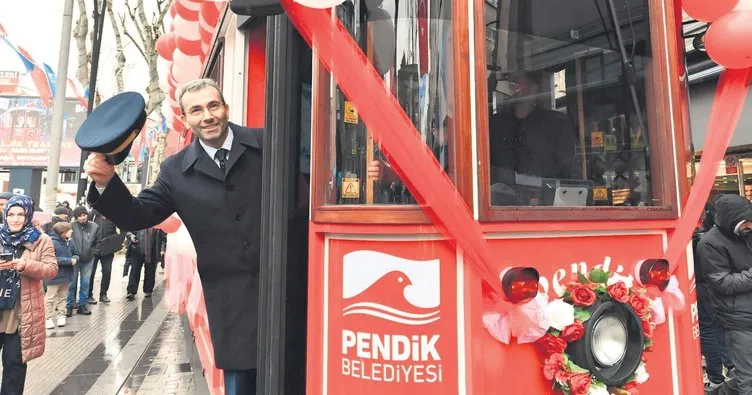 Nostaljik tramvay Pendik’te hizmete girdi