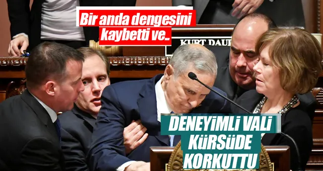 Vali kürsüde konuşurken baygınlık geçirdi