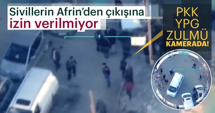 Afrin’den kaçış yolu kesiliyor! Teröristler sivillere engel olmaya çalışıyor!
