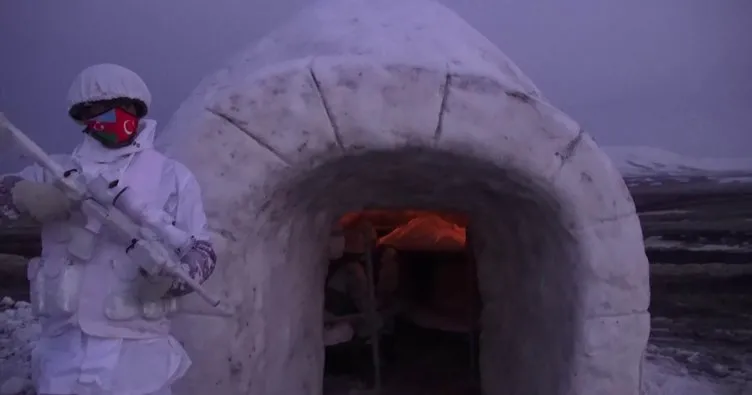 Türk-Azerbaycanlı komandolar iglo evlerde kaldı