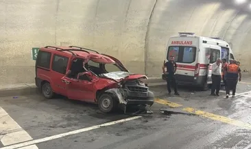 Artvin Cankurtaran Tüneli’nde feci kaza! Baba ile oğlu yaralandı