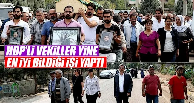 HDP Diyarbakır milletvekilleri teröristin cenazesine katıldı